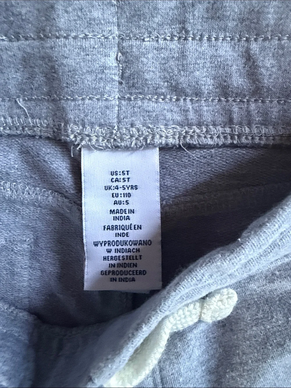 Light Gray Knit Drawstring Shorts
